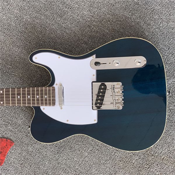

guitar,tl style,basswood body with maple neck,blue color,custom electric guitar