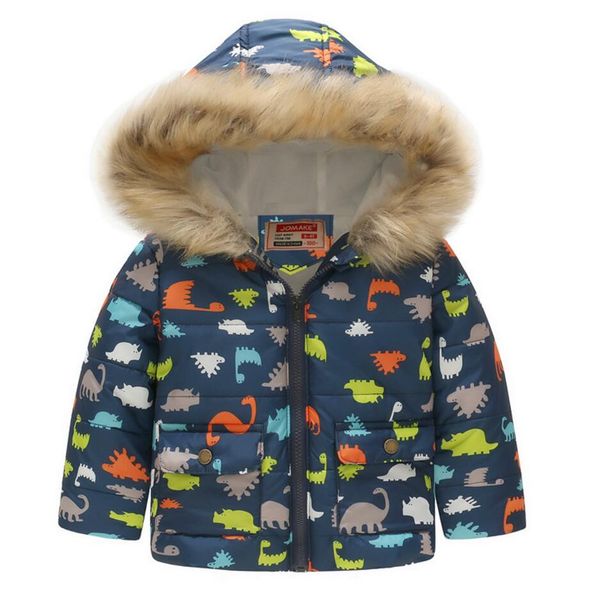 

autumn winter coats for boys and girls jackets infant jackets kid coat fur collar hooded warm outerwear children clothes, Blue;gray