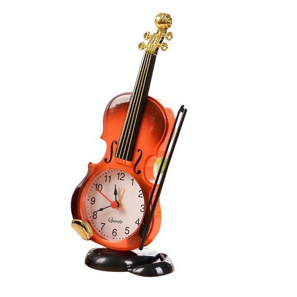 

instrument table clock violin gift living room bedroom decor alarm clock stand