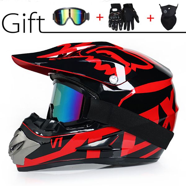 

1set professional off-road motorcycle helmet racing bike children atv off-road vehicle downhill dh cross helmet motocross casco