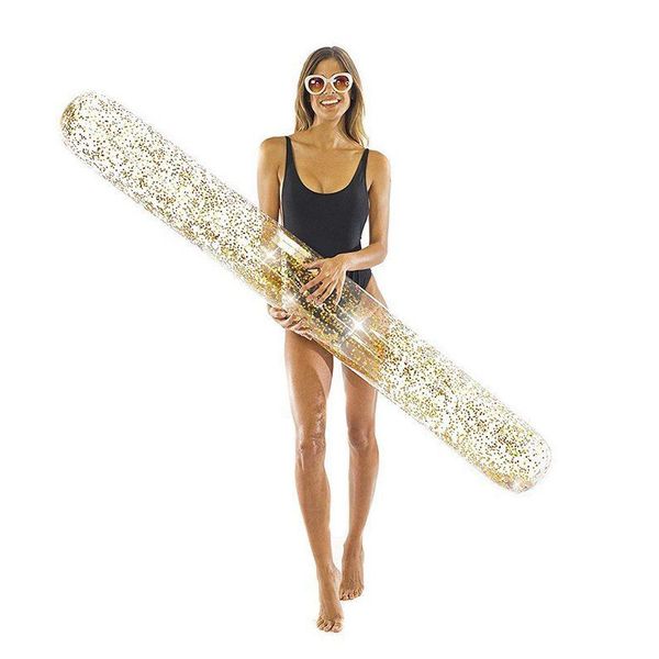 

glitter giant swimming pool float sparkly super noodle inflatable pool rafts stick beach party boia piscina 180cm