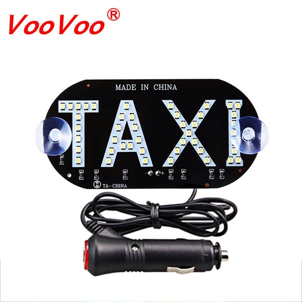 

voovoo 1pcs taxi led light car windscreen cab indicator sign windshield taxi lamp 12v with cigarette lighter red green white