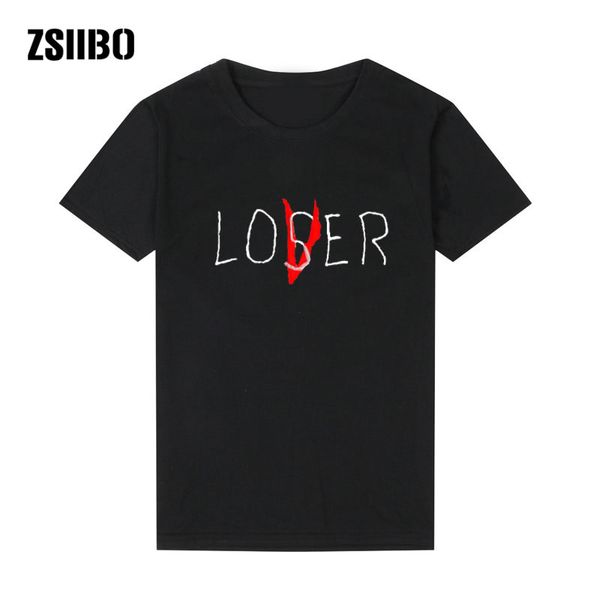

zsiibo 2018 movie it losers club t shirt women casual short sleeve loser lover it inspired vogue t-shirt harajuku, White