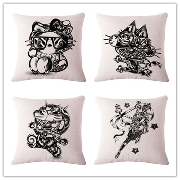 

cartoon comic hand cotton flax pillow back cushion cushion amazon heat sell
