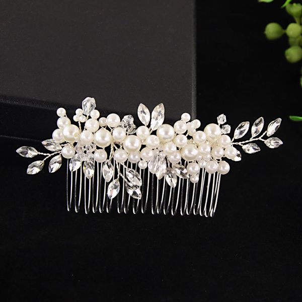 

trixy h13 rhinestone волосы расческой свадебные аксессуары pearl расческа волос свадебные зажим для волос свадебные украшения орнаменты голо, Black
