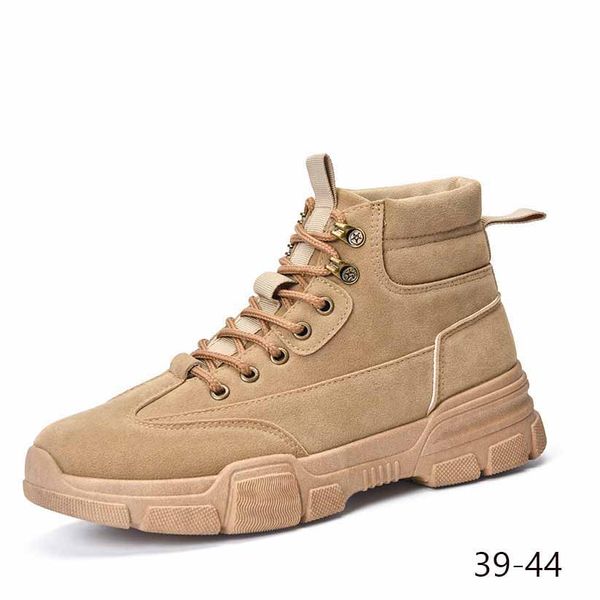 

winter warm men's boots fur plus men's snow boots handmade waterproof work boots high to help men's shoes, Black