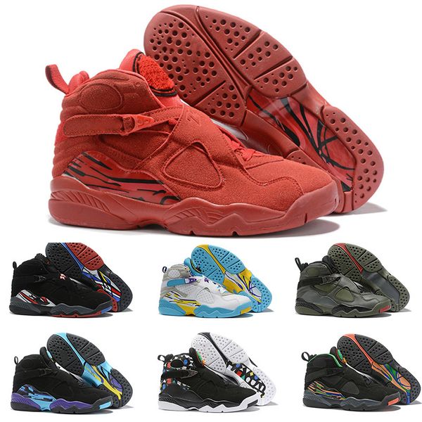 

8 white chrome black red men kids basketball shoes 8s trainers sports sneaker designer baskets des chaussures jumpman men zapatos