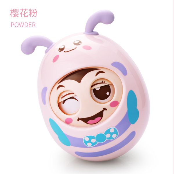 

cartoon round blink tumbler abs materials early education montessori toys for baby music rattle toys for boys and girl