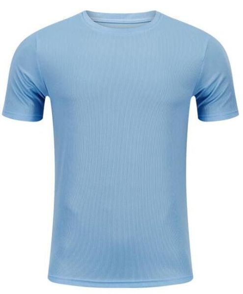 

2019 men's tight clothes running short-sleeved quick-drying t-shirt 2339, Black;blue