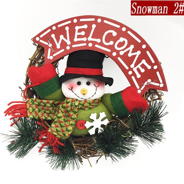

christmas wreath decor for xmas party door wall hanging garland ornament 23cm