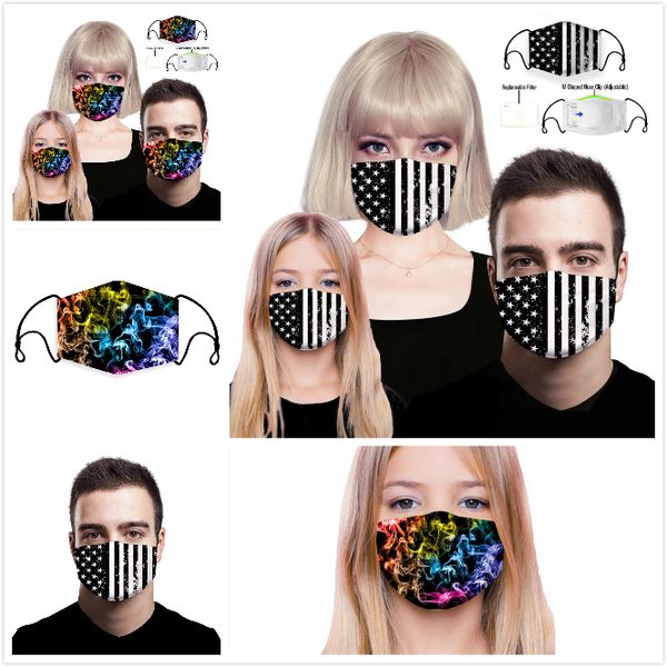 

high definition 3d printing mask summer fashion dust mask personality creativity men women kids designer mask with pm2.5 replaceable filter