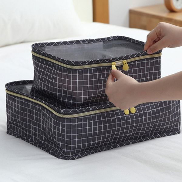 

6pcs/set luggage packing organizer set travel mesh bag luggage organizer packing cosmetic bag organiser for clothing