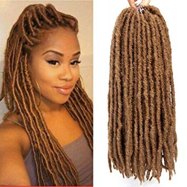2020 Crochet Goddess Locs Braids Straight Hair Synthetic Faux Locs