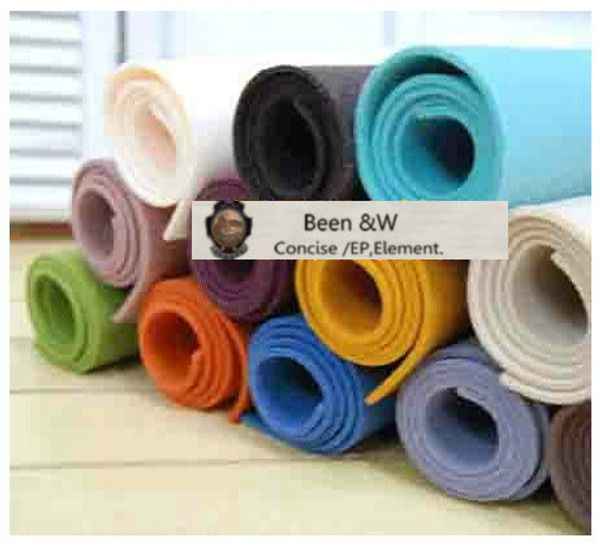 

not woven felt fabric, handmade materials background wool felt 2mm,17 colors/lot self-selection, Black;white