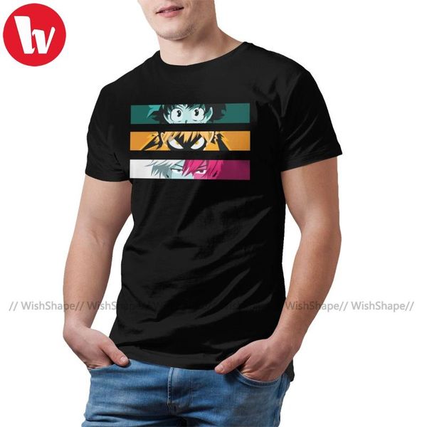 

boku no hero t shirt plus ultra t-shirt mens print tee shirt oversized fun 100 cotton short-sleeve tshirt, White;black