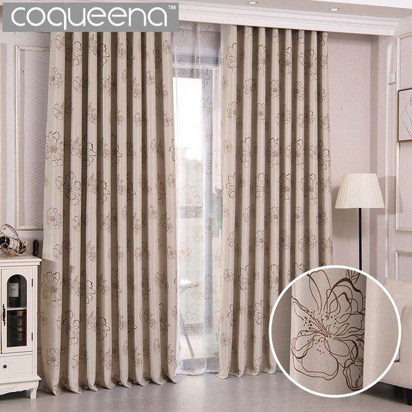2019 Elegant Curtains For Living Room Bedroom Door Window Curtains Panel Drapes Window Treatments Cream Beige Floral Desgin 1 From Qygw Home 14 33
