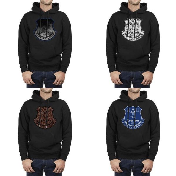 

fashion men everton f.c. the blues toffees black oversized sweatshirt design pocket friends hoodies hollow love gray lining leopard