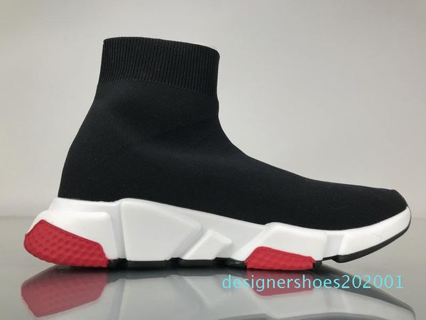 

designer sneakers speed trainer black red gypsophila triple black fashion flat sock boots casual shoes speed trainer runner s7 d01
