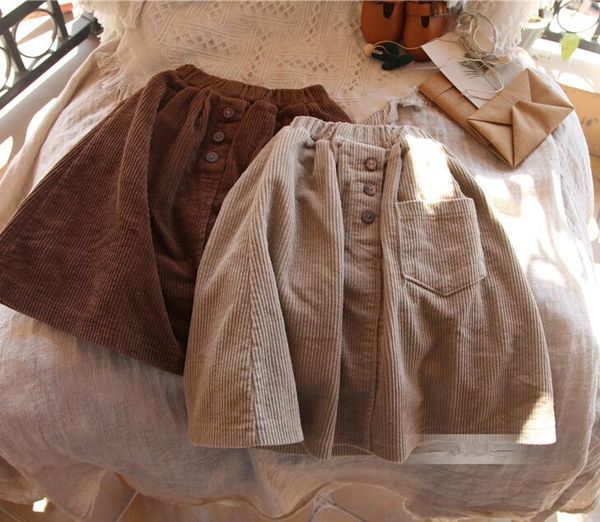 

2020 new wholesale girls corduroy skirt spring fashion girls skirts 2-7 years hm704