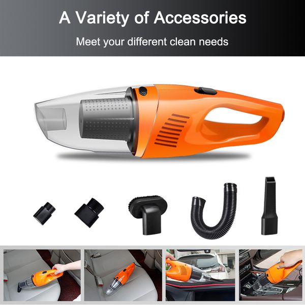 

120w dc12v car vacuum cleaner wet dry dual use portable handheld vacuum cleaner car aspirateur voiture with led light