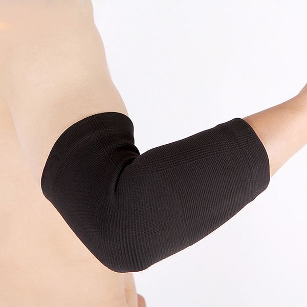 

warm adjustable elbow compression sleeve protector breathable arm brace support band wrap sports guard for basketball tennis 011, Black;gray