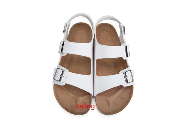 

new brand brik monterey summer beach men women flats sandals cork casual slippers with buckle open-toed genuine leather shoes size 35-46
