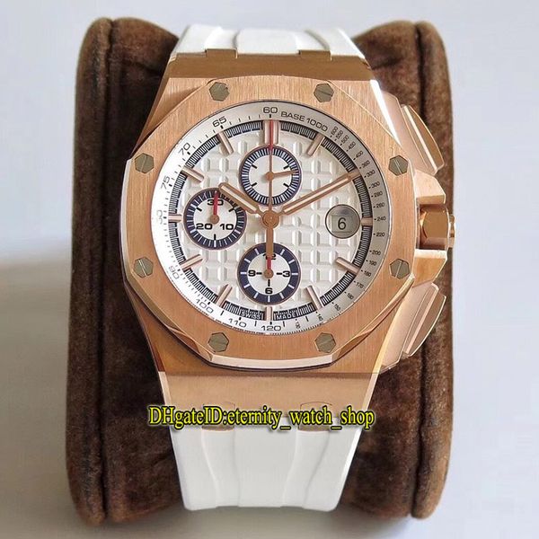 

jf v2 top издание 26408or.oo.a010ca.01 18k розового золота cal.3126 хронограф автоматический мужские часы сапфир резина спорт дизайнерские ч, Slivery;brown