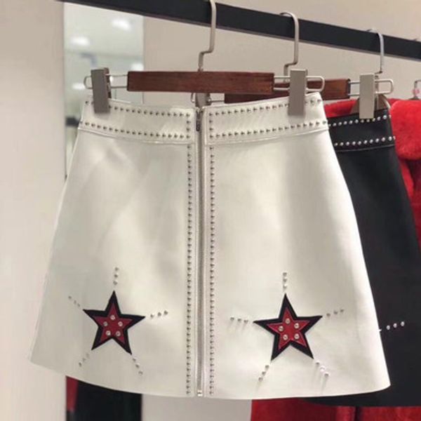 

2018 new fashion genuine sheep leather skirt g19, Black