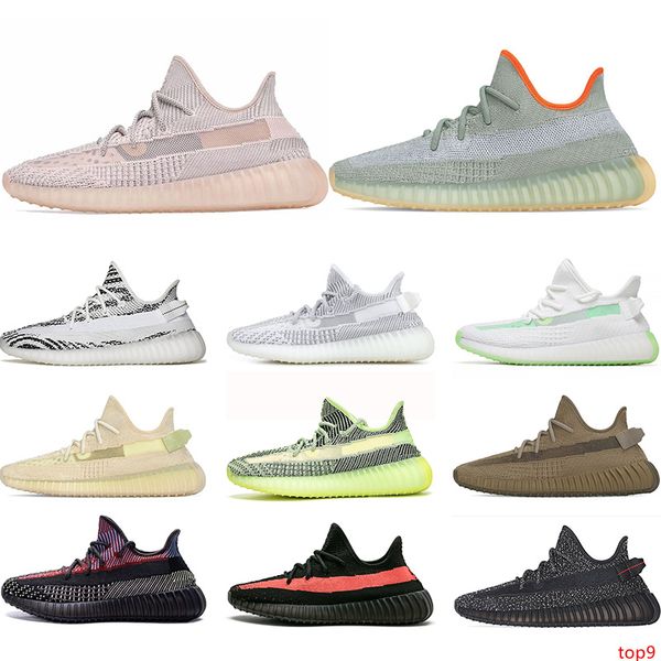 

men women running shoes yecheil yeezreel yeshaya cloud white black static reflective designer mens sneakers size 36-47