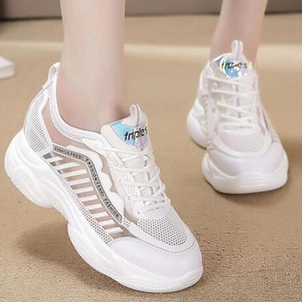 

women sneakers comfortable increased within woman shoes fashion 2020 new mesh breathable fashion outdoor women shoes kl315, Black