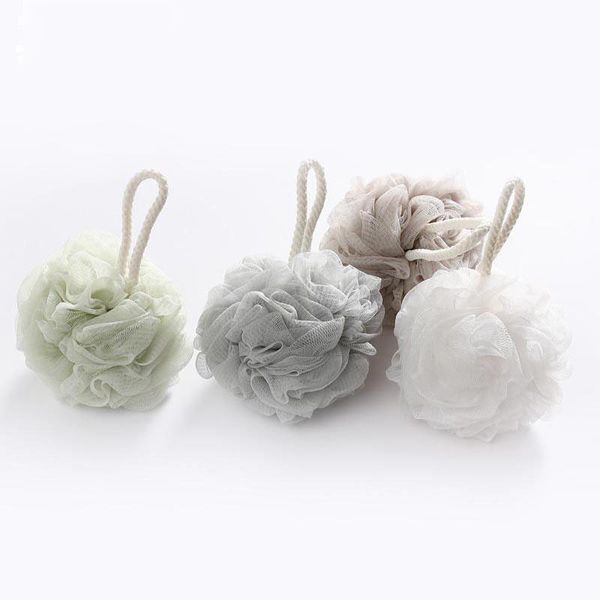 

new bath flower shower ball super soft bubble bath ball 4 colors universal for summer shower