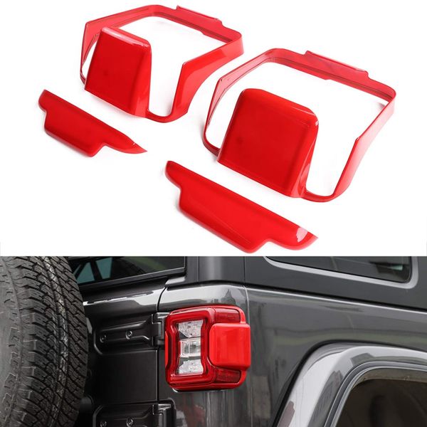 

car tail light rear lamp cover decoration sticker frame trim for wrangler jl 2018 2019 interior mouldings accessories