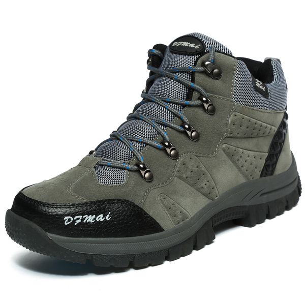 

big size men boots winter warm snow boots with fur men ankle work shoes tactical waterproof rubber ankle shoes, Black