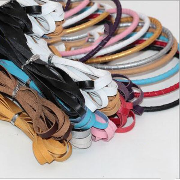 

3meters ювелирные изделия аксессуары браслет материал обернутый кольцо ручной обернутый pu кожаный канат, Black;white