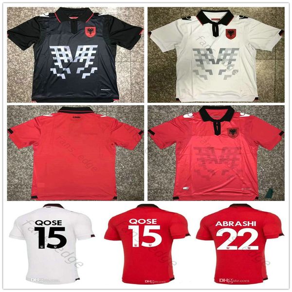 

2019 2020 republic of albania soccer jerseys qose abrashi hysaj custom 19 20 albania home red awaythird football jersey shirt, Black
