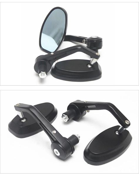 

22mm 7/8" handlebar end mirrors oval custom classic side mirrors for chopper bobber cafe racer atv quad rearview