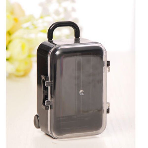 

2020 new cute mini rolling travel suitcase favor boxes wedding decoration reception candy package birthday party gifts supplies