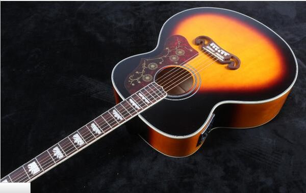 

tiger flame maple solid acoustic guitar with fishman j200 electric guitar ing