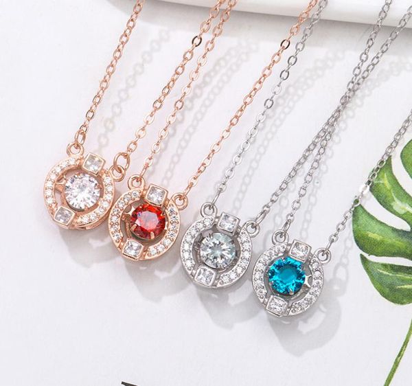 

925 sterling silver pendant necklace beating heart zircon necklace collares gift accessories fashion jewelry for women designers jewelry