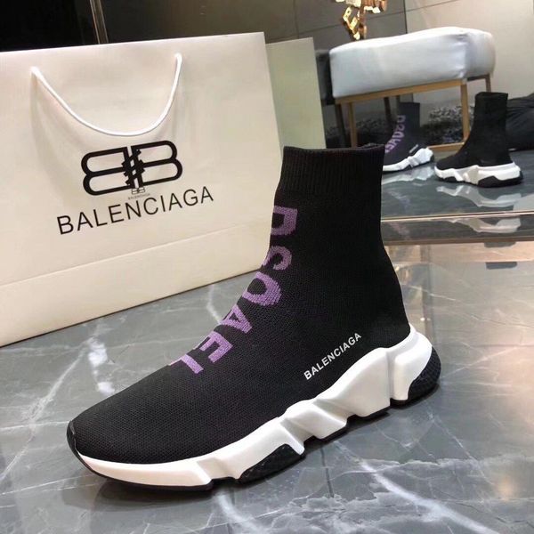 

size 35-45 with original box r luxury casual shoes, fashion letter knit socks boots speed clear sole casual sneakers,cc