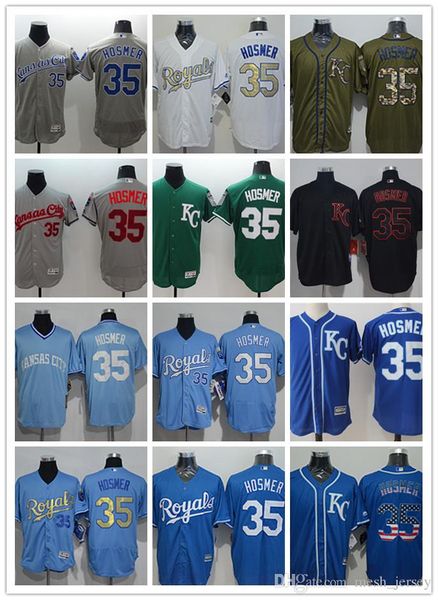 

custom men women youth royals jersey #35 eric hosmer home blue white grey baseball jerseys wholesale, Blue;black