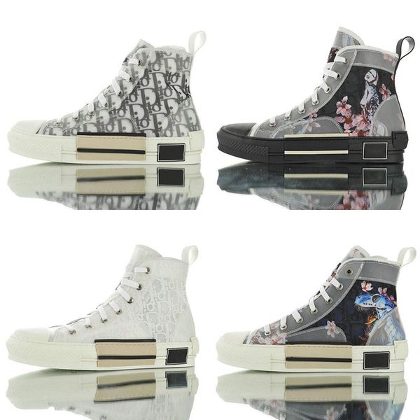 

new 19ss flowers technical canvas b23 high sneakers in oblique mens shoes womens fashion sneakers casual shoes