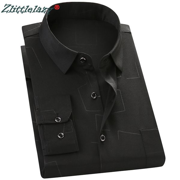 

men dress shirt stripe print design slim fit long sleeve shirt men casual shirts mens clothing camisa masculina 0938803, White;black