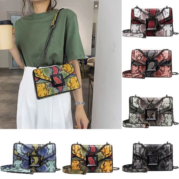 

crossbody bag women's bag hasp snake print women's shoulder solid vintage shoulder bags crossbody small bags for women