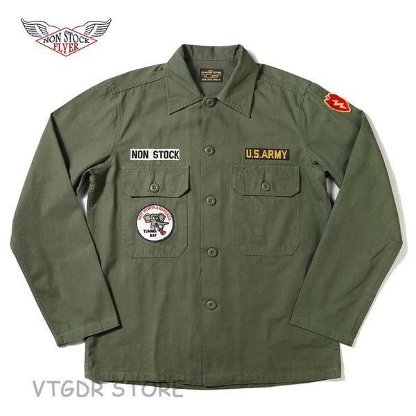 

non stock og-107 utility fatigue shirt men's us army uniform jacket, White;black