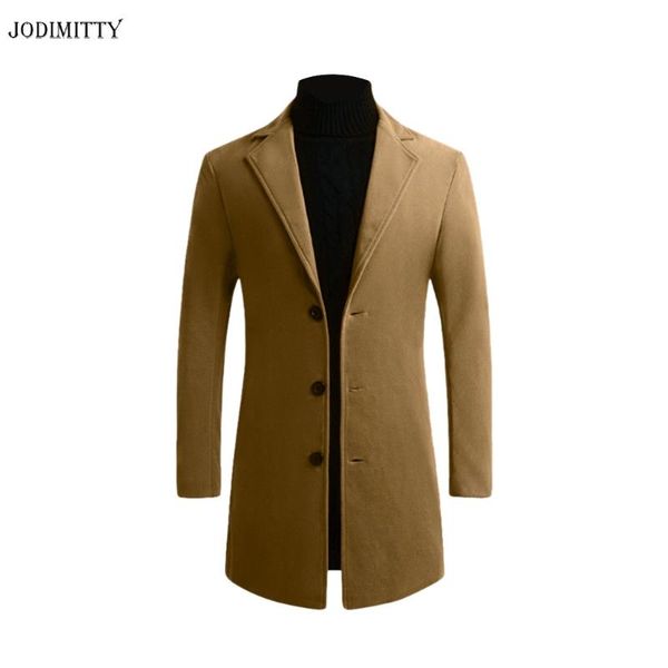 

jodimitty 2020 новой зима куртка ветровка пальто мужчины осень зима теплой outwear марка тонких мужские пальто вскользь куртки мужское пальт, Black