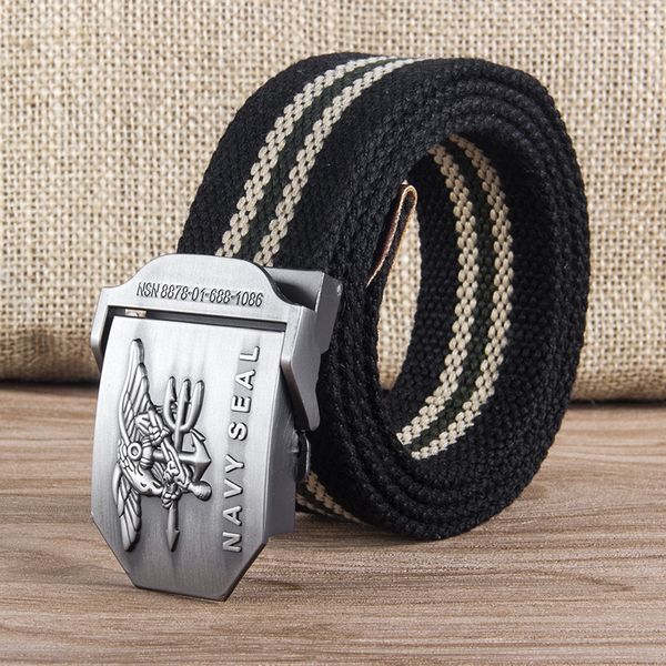 

navy american special men's navy seal american seal special belt canvas canvas men's belt, Black;brown