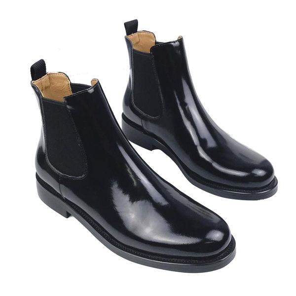 

2019 designer latest women designer boots martin rubber sole 100% genuine leather size 35-40 winter shoes factory direct, Black