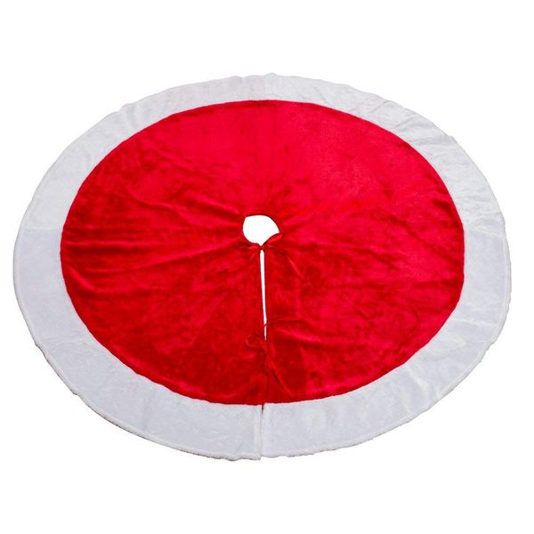 

christmas tree skirt 48 inch round, large red velvet holiday christmas tree decorations skirts