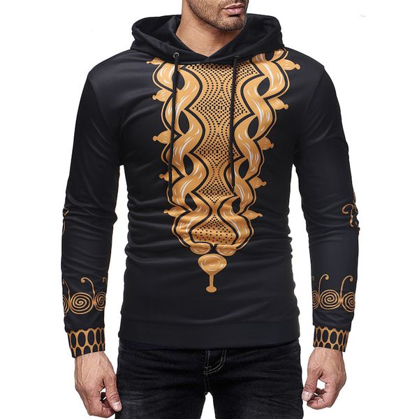 

3d печатных мальчиков кофта осень модельер мужской толстовки сыпучая одежда hiphop повседневная одежда пуловер, Black